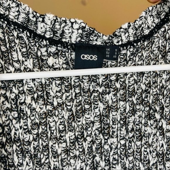 ASOS Studded Black White Open Cardigan - Picture 3 of 3